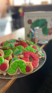 The Very Hungry Caterpillar Court Street Mission Team at Boys and Girls Club. Cookies,